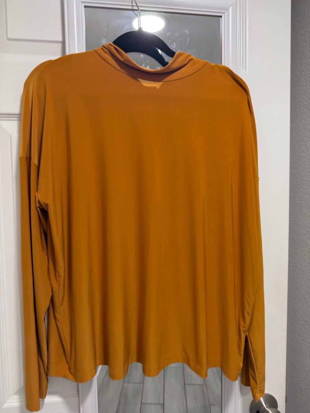 Nine West Long-Sleeve Crew Neck Shirt in Amber